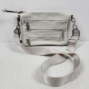 Rebecca Minkoff Gray Nylon Crossbody Bag Small  Shoulder Mini 5 Zip